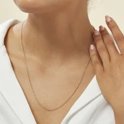 New Histoire d'Or Collier Or Jaune Capucin Maille Marine