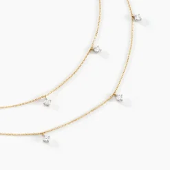 Clearance Histoire d'Or Collier Or Jaune Eclat D'etoile Oxyde De Zirconium