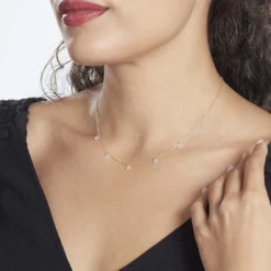 Histoire d'Or Collier Or Jaune Leucitica Oxydes De Zirconium* Colliers|Colliers