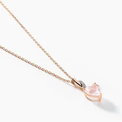 Best Histoire d'Or Collier Or Rose Clothilde Quartz or rose quartz rose