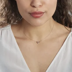 Online Histoire d'Or Collier Or Rose Valiere Diamants