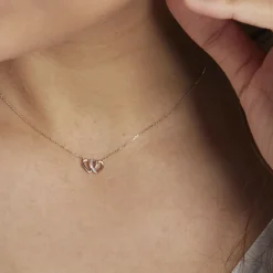 Online Histoire d'Or Collier Or Rose Valiere Diamants