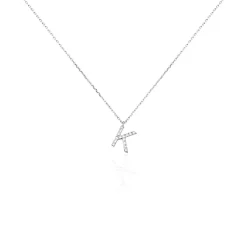 Hot Histoire d'Or Collier Oran Or Blanc Diamant