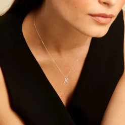 Hot Histoire d'Or Collier Oran Or Blanc Diamant