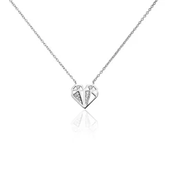 Histoire d'Or Collier Origami Argent Blanc Oxyde De Zirconium