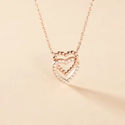 Outlet Histoire d'Or Collier Ottavia Argent Rose Oxyde De Zirconium