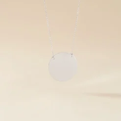 Histoire d'Or Collier Pastille Gravable Or Blanc* Bijoux Personnalisés|Colliers