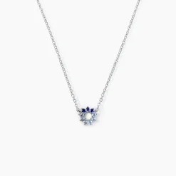 Online Histoire d'Or Collier Pavel Argent Oxyde De Zirconium argent blanc oxyde bleu