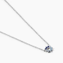Online Histoire d'Or Collier Pavel Argent Oxyde De Zirconium argent blanc oxyde bleu