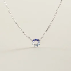 Online Histoire d'Or Collier Pavel Argent Oxyde De Zirconium argent blanc oxyde bleu