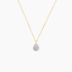 Hot Histoire d'Or Collier Pear C Or Jaune Diamant