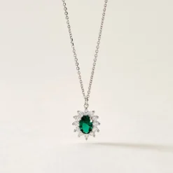 Clearance Histoire d'Or Collier Perez Argent Blanc Oxyde De Zirconium argent blanc oxyde jaune