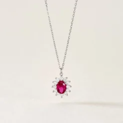 Online Histoire d'Or Collier Perez Argent Blanc Oxyde De Zirconium argent blanc oxyde rouge