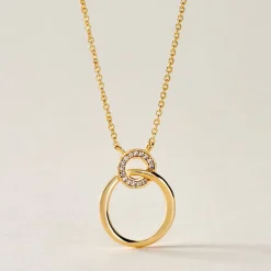 Clearance Histoire d'Or Collier Plaqué Or Essia Oxydes De Zirconium