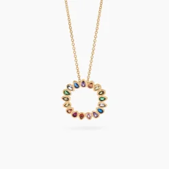 Sale Histoire d'Or Collier Plaqué Or Jaune Ethem Pierres Multicolores