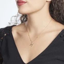 Outlet Histoire d'Or Collier Plaqué Or Jaune Lettra