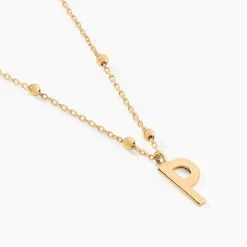 New Histoire d'Or Collier Plaqué Or Jaune Lettra