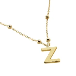 Histoire d'Or Collier Plaqué Or Jaune Lettra