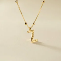 Histoire d'Or Collier Plaqué Or Jaune Lettra