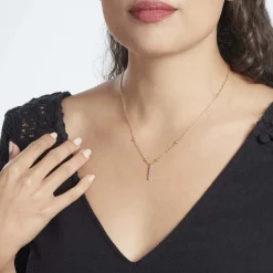 Histoire d'Or Collier Plaqué Or Jaune Lettra