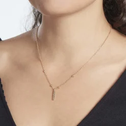 Histoire d'Or Collier Plaqué Or Jaune Lettra