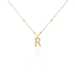 Outlet Histoire d'Or Collier Plaqué Or Jaune Lettra