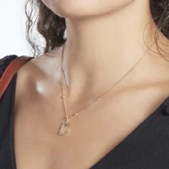 Online Histoire d'Or Collier Plaqué Or Jaune Lettra