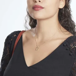 Online Histoire d'Or Collier Plaqué Or Jaune Lettra