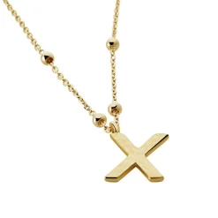 Best Histoire d'Or Collier Plaqué Or Jaune Lettra