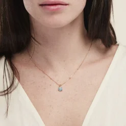 Online Histoire d'Or Collier Plaqué Or Jaune Mikayla Oxydes De Zirconium