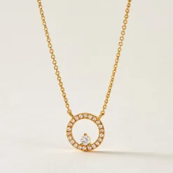 New Histoire d'Or Collier Plaqué Or Lila Oxydes De Zirconium