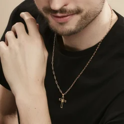 New Histoire d'Or Collier Plaqué Or Quadratu