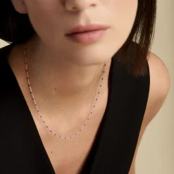 Online Histoire d'Or Collier Polka argent blanc