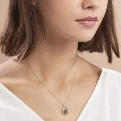 Histoire d'Or Collier Polynesie Argent Blanc Perle D'imitation Et Oxyde De Zirconium