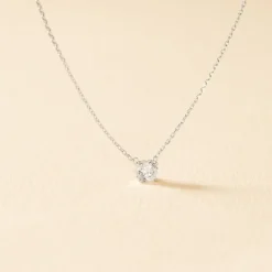 Outlet Histoire d'Or Collier Ponama Or Blanc Oxyde De Zirconium