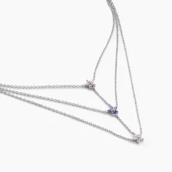 Clearance Histoire d'Or Collier Purple Bloom Argent Blanc Oxyde De Zirconium argent blanc oxyde violet