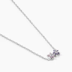 Sale Histoire d'Or Collier Purple Bloom Argent Blanc Oxyde De Zirconium argent blanc oxyde violet