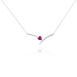 Discount Histoire d'Or Collier Renaldine or blanc rubis