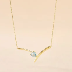 Hot Histoire d'Or Collier Renaldine Or Jaune Topaze or jaune topaze bleue