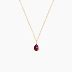 New Histoire d'Or Collier Rhodolite Fever Or Jaune Rhodolite