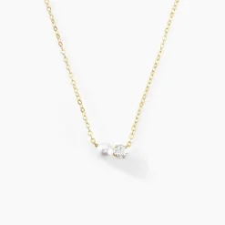 Outlet Histoire d'Or Collier Riitta Or Jaune Perle De Culture Oxyde De Zirconium