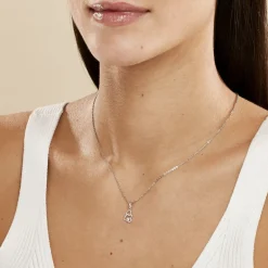 Outlet Histoire d'Or Collier Roma Argent Blanc Oxyde De Zirconium