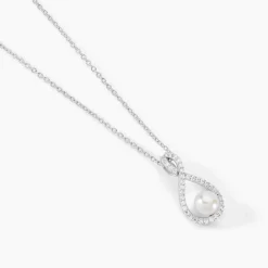 Histoire d'Or Collier Rozane Argent Blanc Perle De Culture Et Oxyde De Zirconium