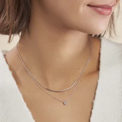Histoire d'Or Collier Ruth Argent Blanc Oxyde De Zirconium* Colliers|Colliers Doubles Et Triples Chaînes