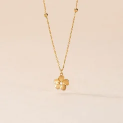 Outlet Histoire d'Or Collier Sakura Love Or Jaune Oxyde De Zirconium