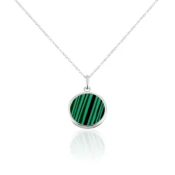Histoire d'Or Collier Saül Argent Blanc Malachite* Colliers|Colliers