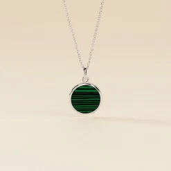 Histoire d'Or Collier Saül Argent Blanc Malachite* Colliers|Colliers