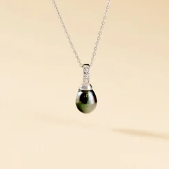 Hot Histoire d'Or Collier Sara-luna Argent Blanc Perle De Culture Et Oxyde De Zirconium