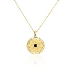 Histoire d'Or Collier Sautoir Acier Doré  Staffan Agate