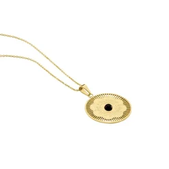 Histoire d'Or Collier Sautoir Acier Doré  Staffan Agate